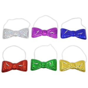 Colorful Metallic Bow Ties (Per 12 pack)