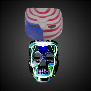 LED American Flag Double Face Mask