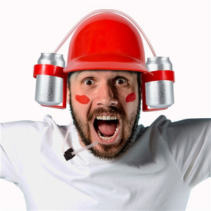 Drink Guzzler Helmet