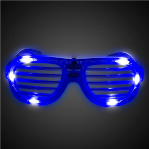 LED Blue Slotted Glasses