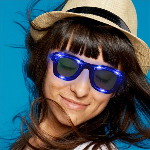 Blue LED Retro Sunglasses