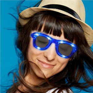 Blue LED Retro Sunglasses