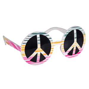 Peace Sign Tie Dye Glasses (Per 12 pack)