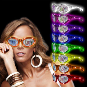 LED Orange Novelty Custom Sunglasses