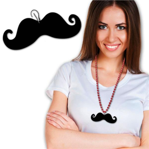 Black Mustache Medallion (Per Piece)
