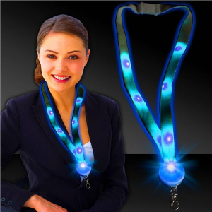 Blue LED Lanyard