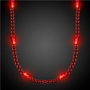 LED Red 30" Beaded Necklace