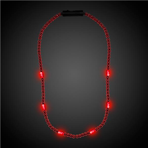 LED Red 30" Beaded Necklace
