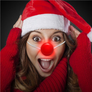 Red LED Light-Up Nose (Per 12 pack)