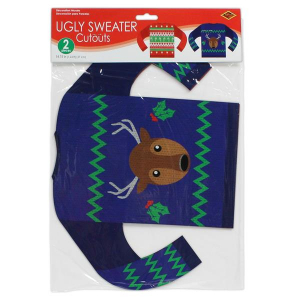 Ugly Sweater Cutout Decorations (Per 2 pack)