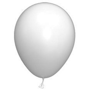 White Crystal Latex 12" Balloons (Per 100 pack)
