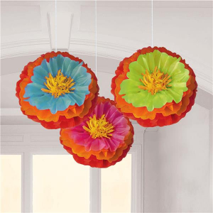Fluffy Fiesta Tissue Flowers (Per 3 pack)