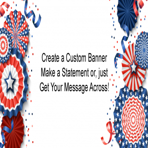 Patriotic Fans Custom Banner - 12 x 24