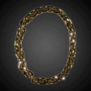 LED Gold Chain Link Necklace