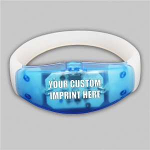 Sound Activated Blue LED Stretchy Bracelet