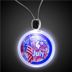 LED 4th of July Pendant Necklace
