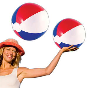Patriotic 16" Beach Balls (sold by a dozen)