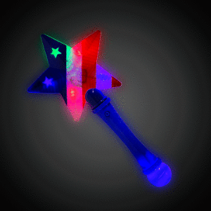 LED Flashing Star Prism Wand