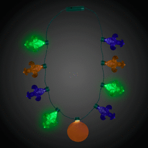 LED Mardi Gras Fleur De Lis Necklace