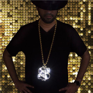 LED Gold Dollar Sign Necklace