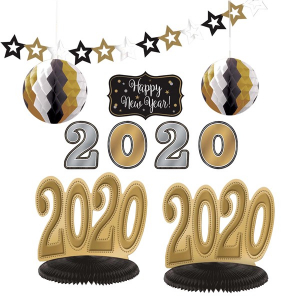Black, Silver, Gold 2020 Decorating Kit