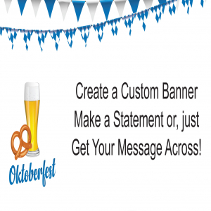 Oktoberfest Pennants Custom Banner - 12 x 24