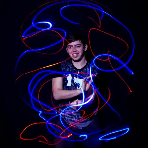 Green LED Light-Up Finger Rings