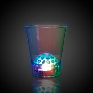 LED Disco Ball 8 oz Rocks Glass