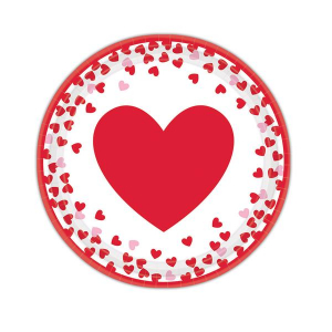 Hearts 7" Paper Plates