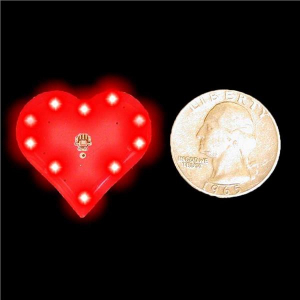 LED Red Heart Blinkies