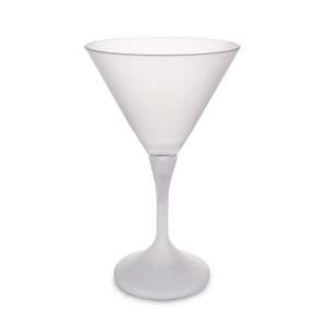 LED 7 oz Martini Glass With White Stem