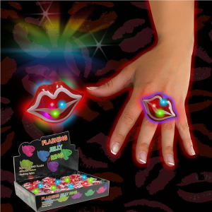 LED Red Lip Jelly Rings