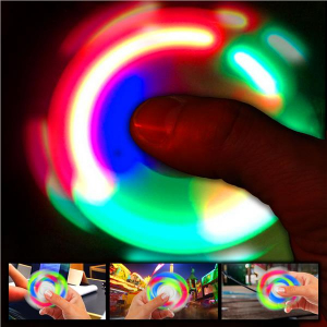 LED White Fidget Toy Spinner