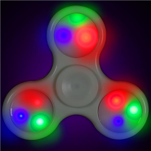 LED White Fidget Toy Spinner