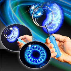 LED Gyro Wheel with Blue Handle