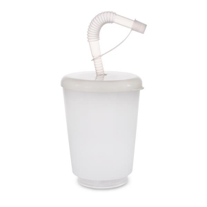 LED 12 oz Cup with Lid & Straw