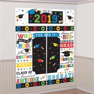 2019 Colorful Congrats Grad Wall Decorating Kit