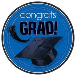 Blue Graduation 7" Plates