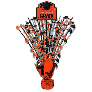 Orange Congrats Grad 18" Centerpiece