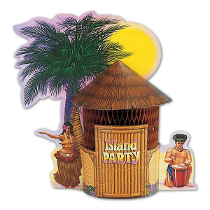 Tiki Hut Honeycomb 11 1/2" Centerpiece
