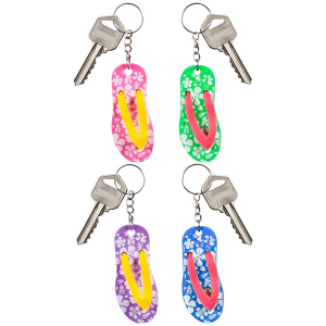 Hibiscus Sandal Keychains