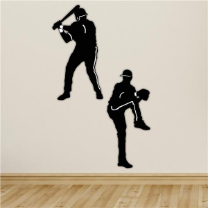Baseball Player Silhouettes