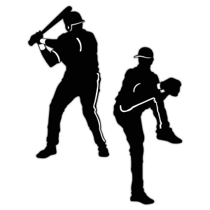 Baseball Player Silhouettes