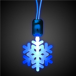 Blue LED  Snowflake Necklace