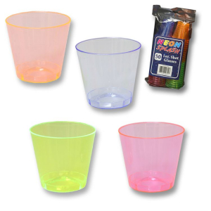 Neon Plastic 1 oz Shot Glasses