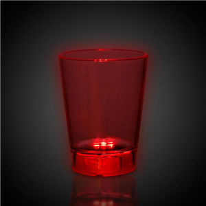 LED Red Dice 2 oz Shot Glass