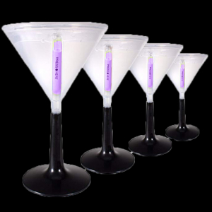 Purple Glowing Martini Glass (Per Piece)