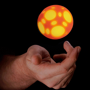 2.5" Light-Up Sports Ball- Orange & Yellow