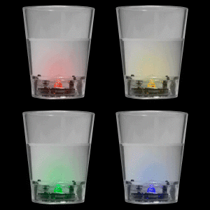 LED Light Up Liquid Activated Shot Glasses