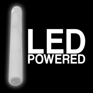 LED Light-Up Foam Stick Baton Supreme- White
